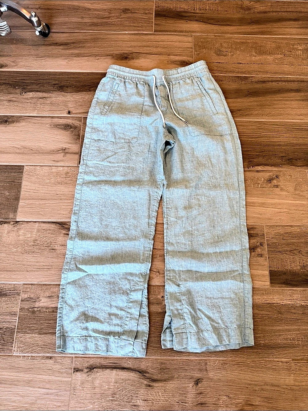 Athleta M Retreat Linen High Rise Wide Leg Pants